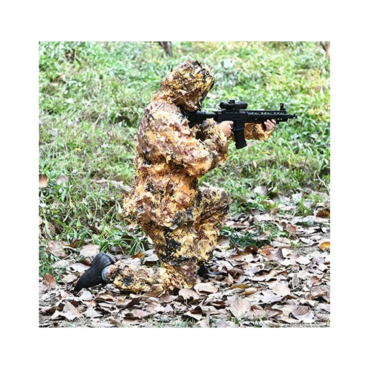 Woodland jungle military army sniper camouflage clothes ghillie suit
