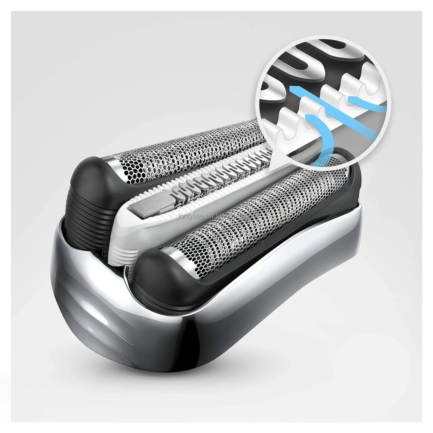 32B Replacement Shaver Head razor shaving parts Foil & Cutter Cassette for Braun Series 3 shaving heads