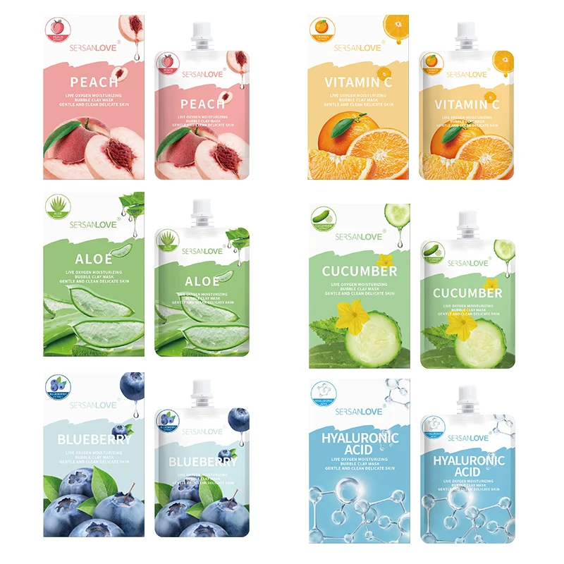 SERSANLOVE Aloe Bubble Clay Mask Pore Cleaner Bubble Clay Mask Blackhead Remove Bubble Clay Mask