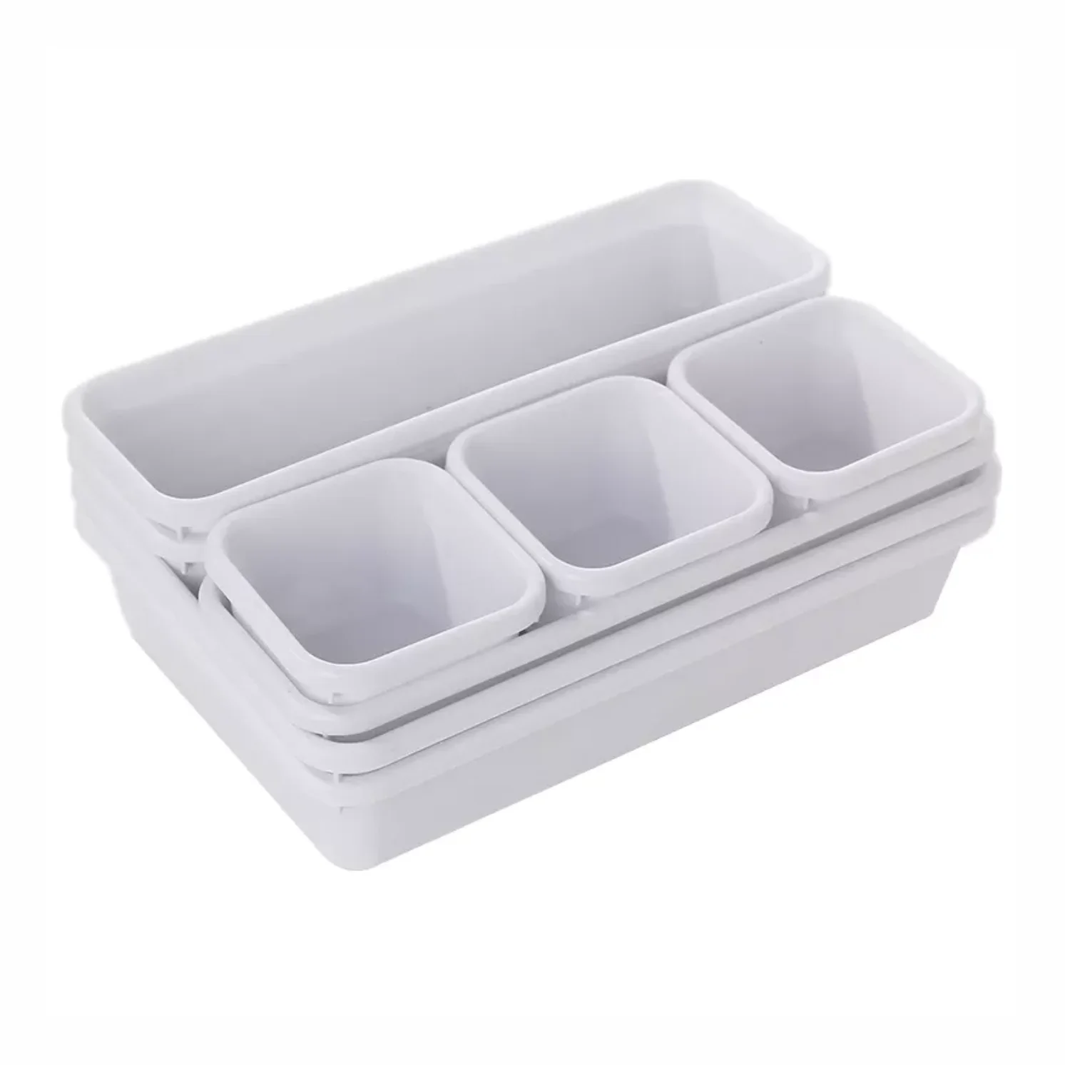 8PCS/SET Drawer storage box tray plastic compartment storage box adjustable plastic storage box clothing accessories