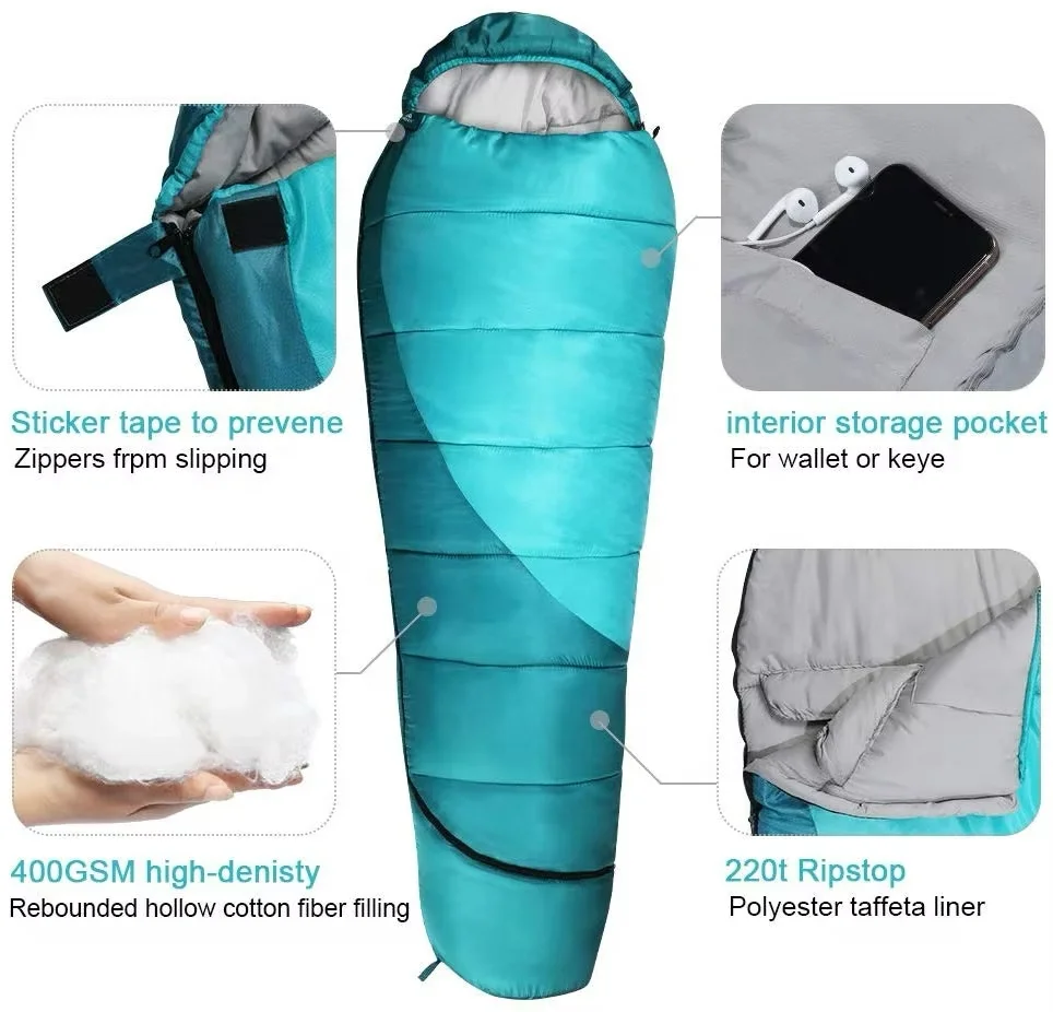 Outdoor Camping and Hiking 3-Season Waterproof Sleeping Bag