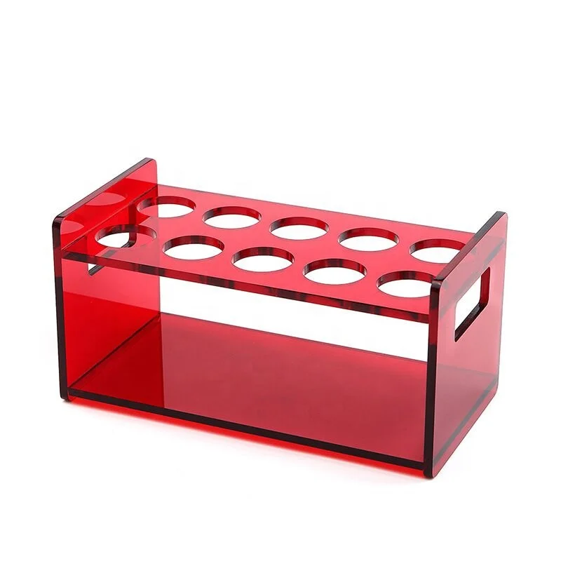 red acrylic stand for displaying cosmetic display stand