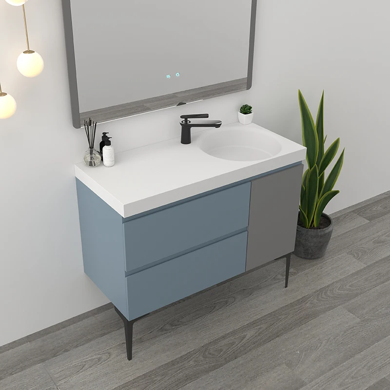 Round Thin Slim Edge Bathroom Solid Surface Wash Hand-Made Sink Cabinet Basin