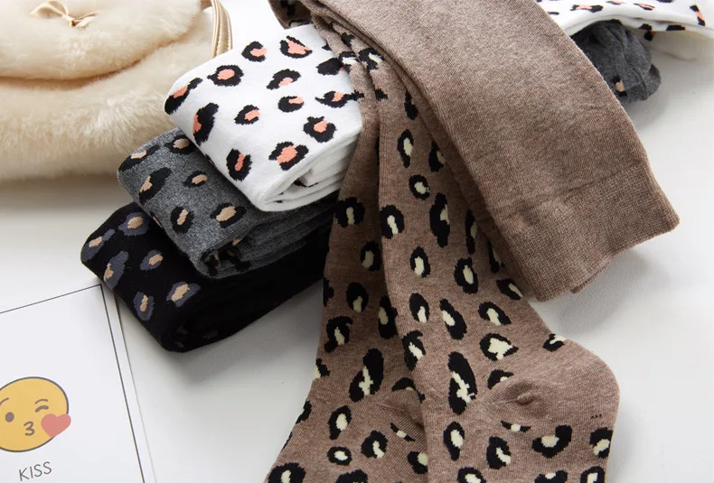 Spring children pantyhose cotton fashion leopard print Girls Slim Warming Legging wholesale