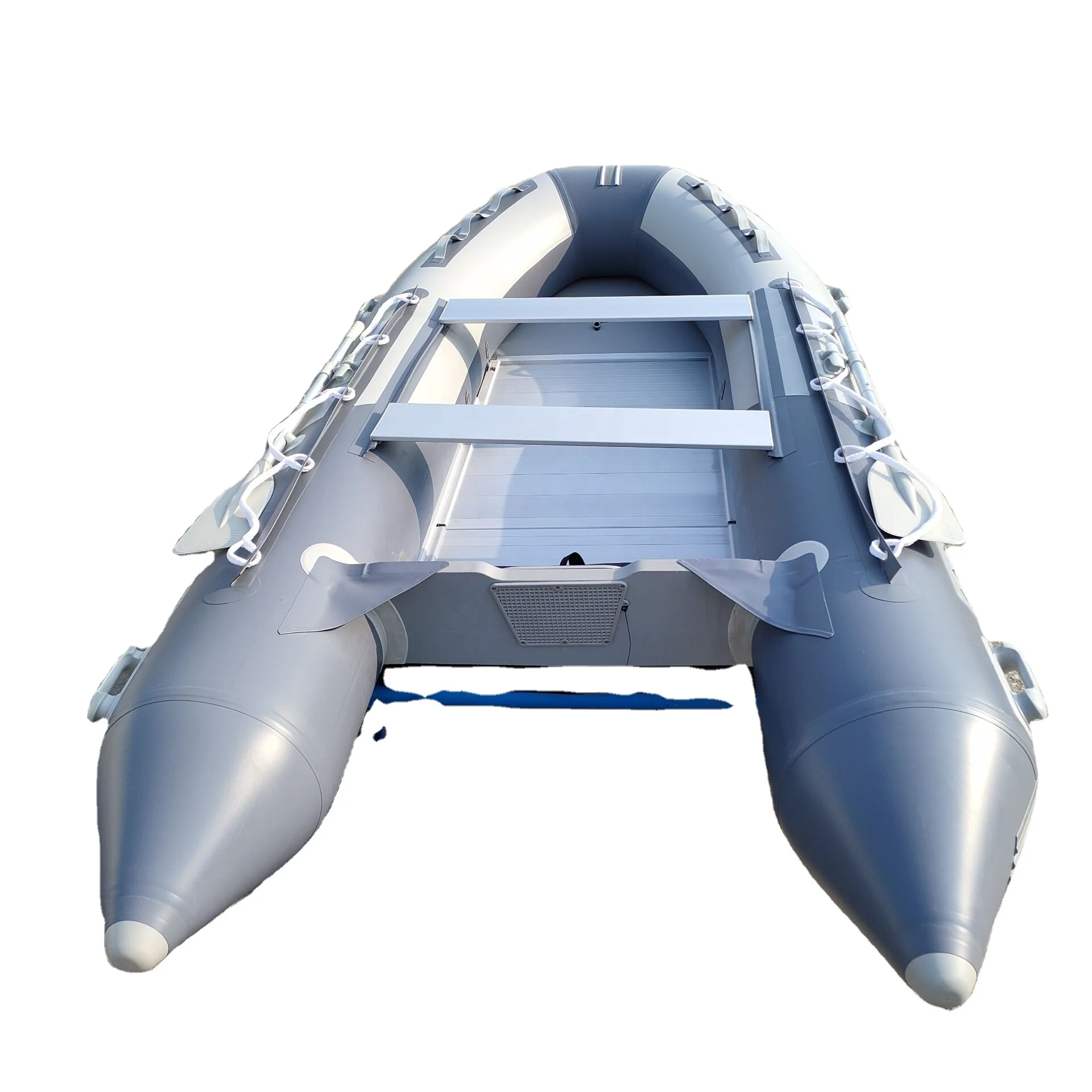 3.6m orange with light grey color Aluminum Floor PVC Inflatable Boat with CE certification made in China