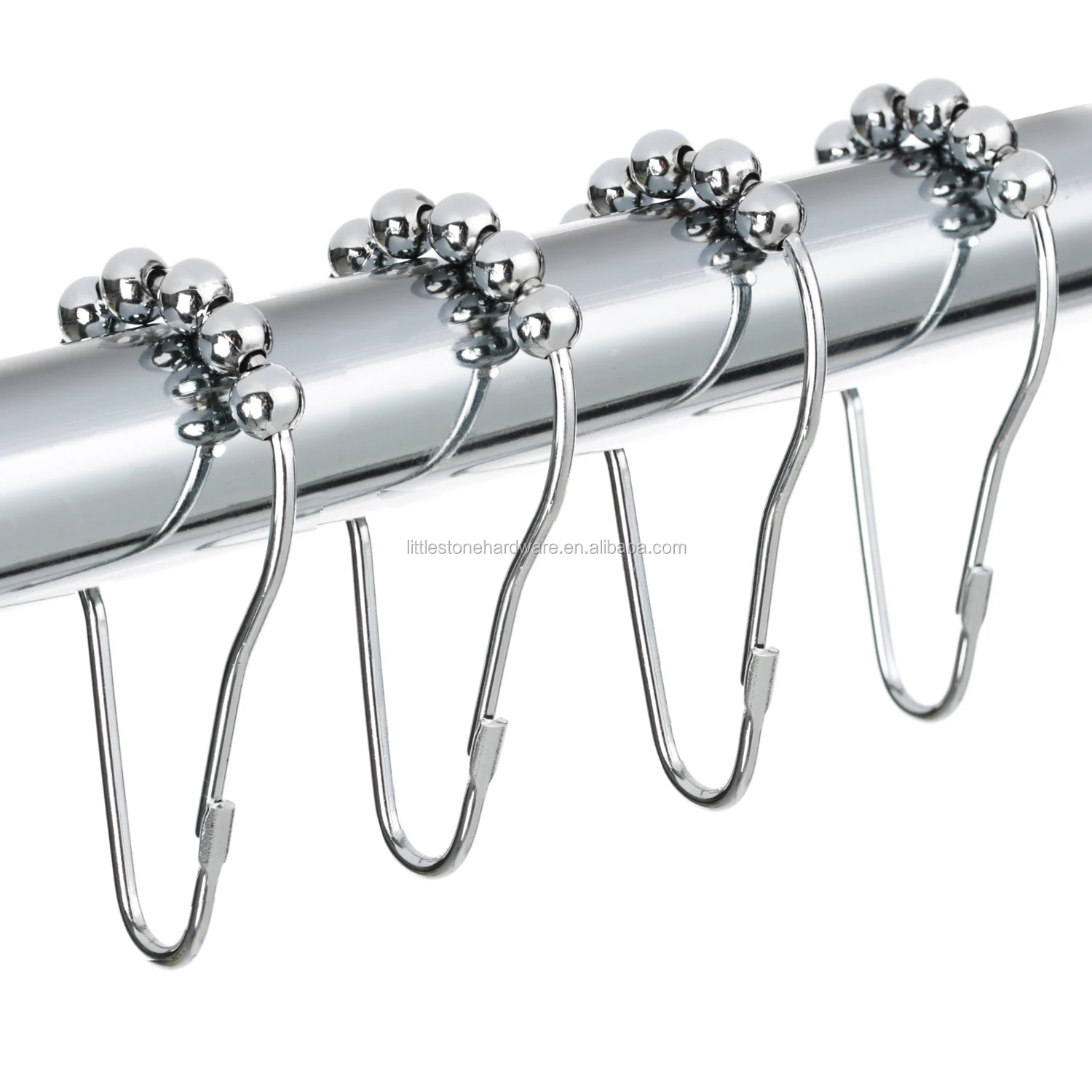 Shower Curtain Gliding Roller Rings Hooks Wholesale Shower Accessory Large Oversized Curtain Rings