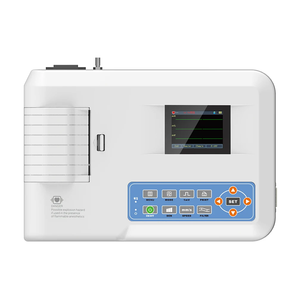 Очень важно Contec ECG300GA ЭКГ монитор жизненно важных функций монитора цифровой 3 6-канальный скорой помощи машины