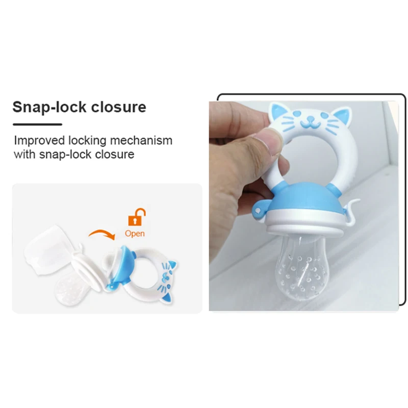 Newborn Pacifiers  Silicone Cat Baby Pacifiers Infant Fruit Food Feeder Pacifier