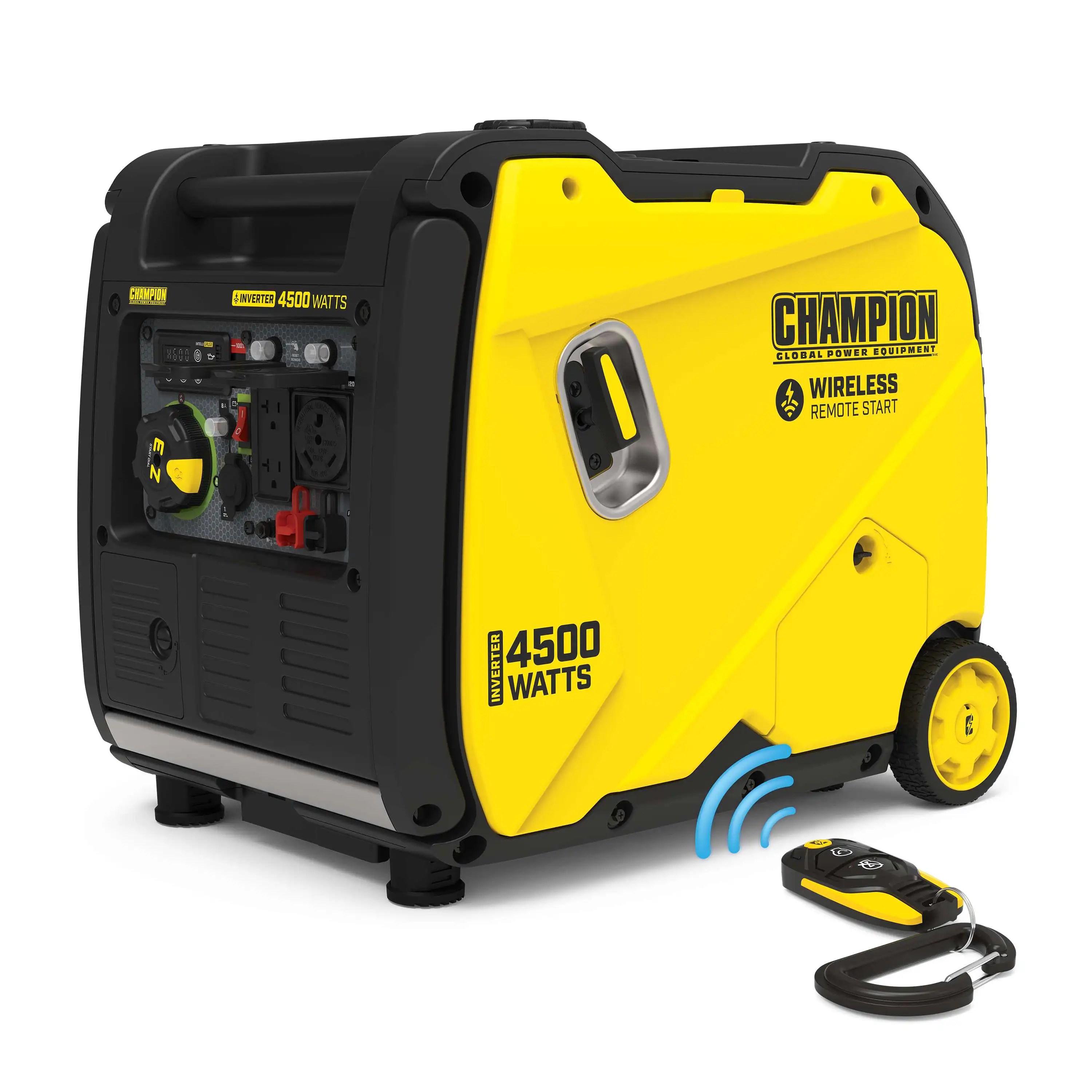 Champion 4500-Watt Wireless Remote Start Inverter Generator with Quiet Technology