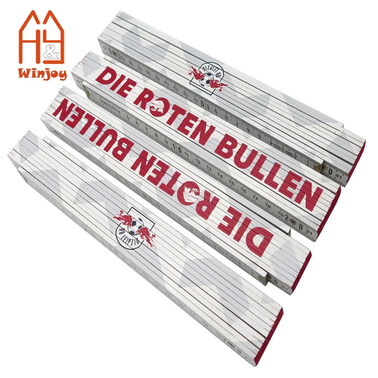 На заказ хорошее качество, 2 метра/200 см, 36 дюймов, 6 футов, белая деревянная складная линейка с логотипом 4C и фирменной печатью, мерная конструкция