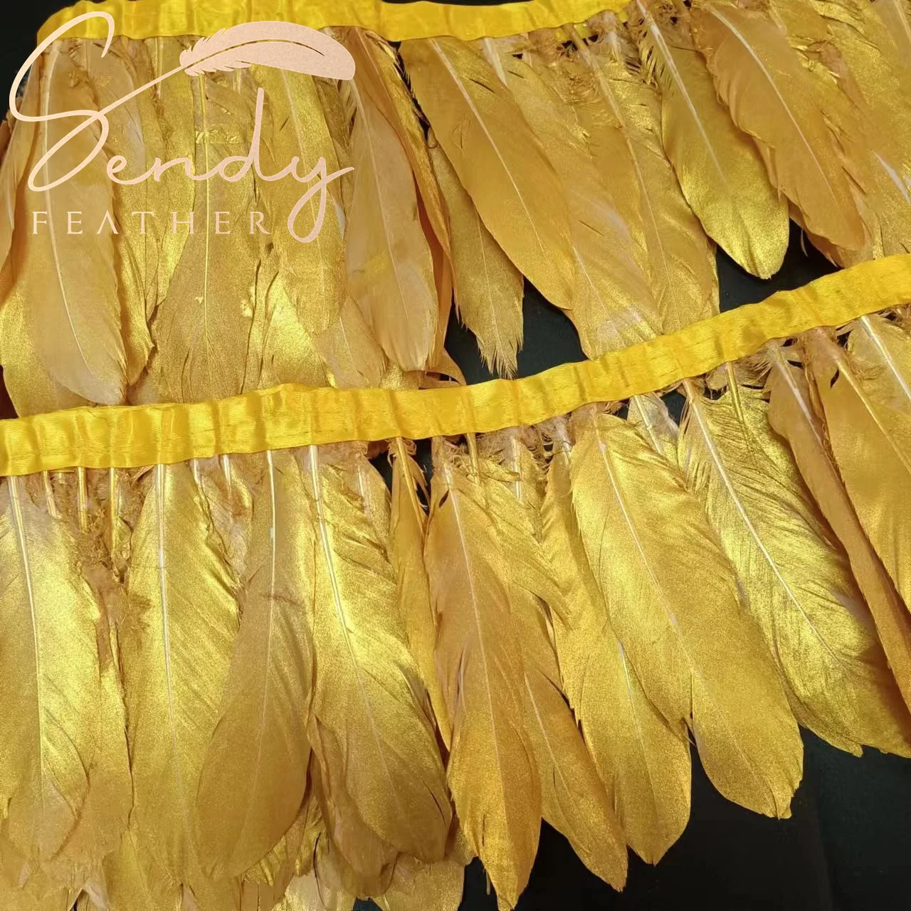 Customized colors Fashion goose feathers trims trimming fringe for clothing accessory  costumes dance carnival samba decoration
