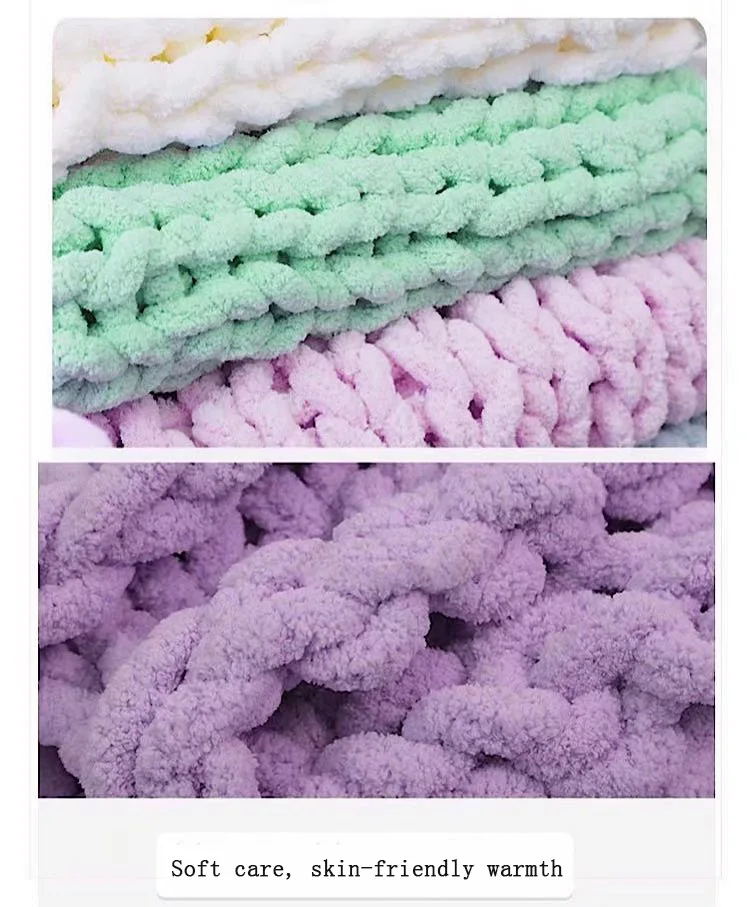 china fancy 100 recyle hand knitting ice bar yarn crochet polyester dyed chenille anti uv yarn egypt
