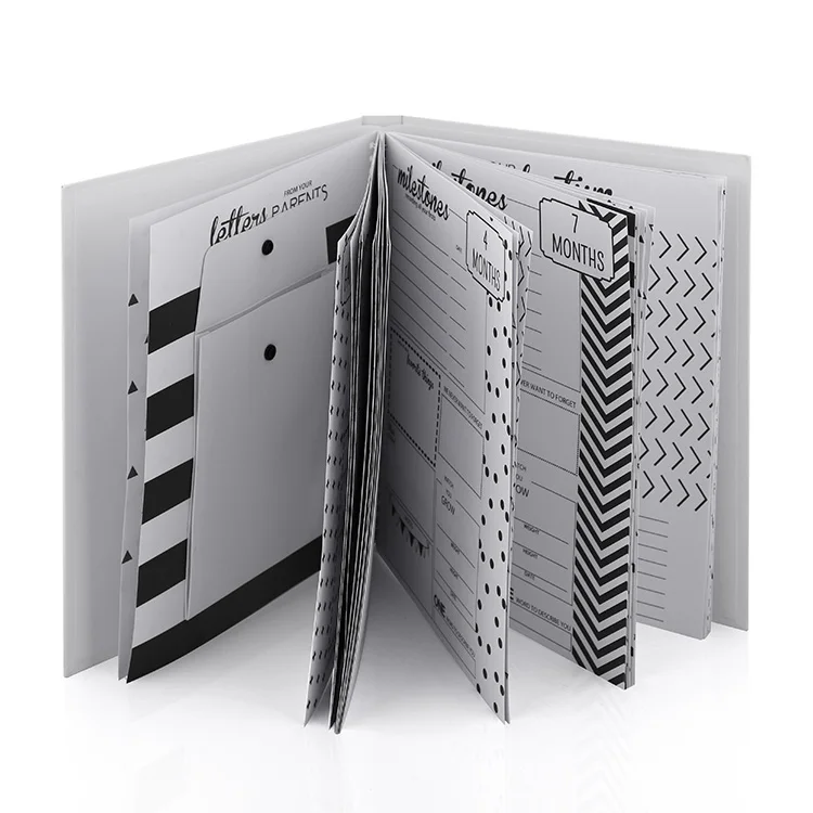 wholesale new born milestone album my first year baby record memory book