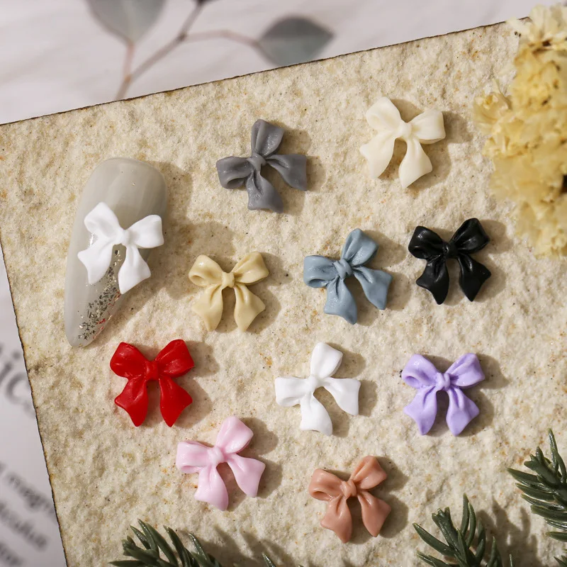 butterfly Resin Nail Art Decoration 3D Engraved Bow Polish Ornament DIY Acrylic Nail Design Manicure Accessories