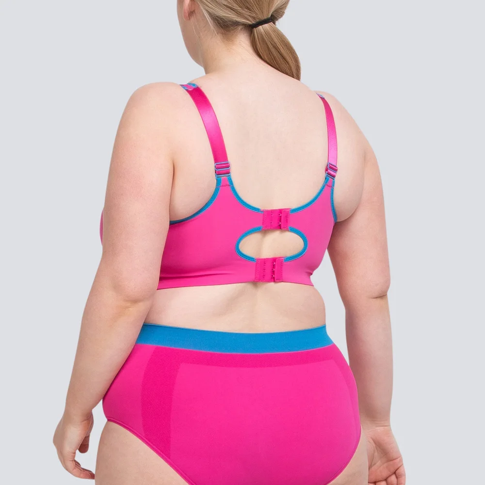 Plus Big Size Sport Bra Full Cup Cross Back High Support Quick Dry Wireless Jogging Sport Bra