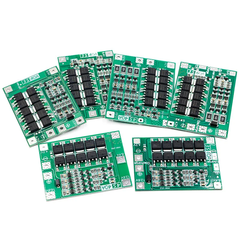 3/4 series 3S 4S 40A 60A Lithium-ion Battery Charger Protection Board Balanced/Enhanced Version for 18650