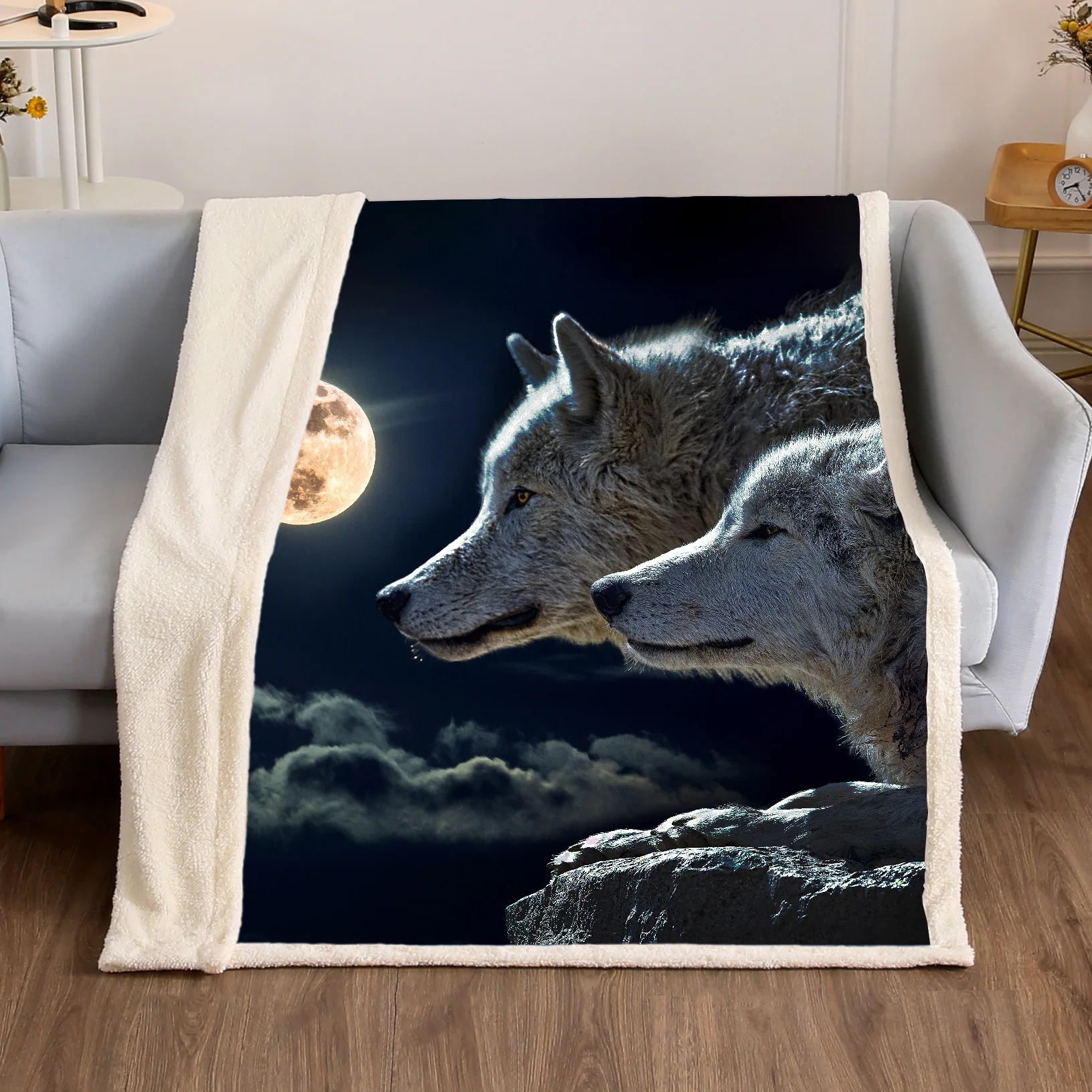 Custom Pattern Size Sofa Fleece Blanket Wholesale Sherpa Polar Wool Blankets For Winter