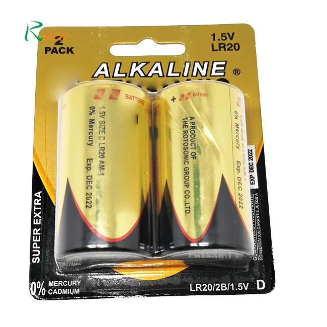 ROTOSONIC 1 5 В 11000 мАч Zn/MnO2 сухая батарея LR20 с алюминиевой фольгой куртка супер щелочные батареи