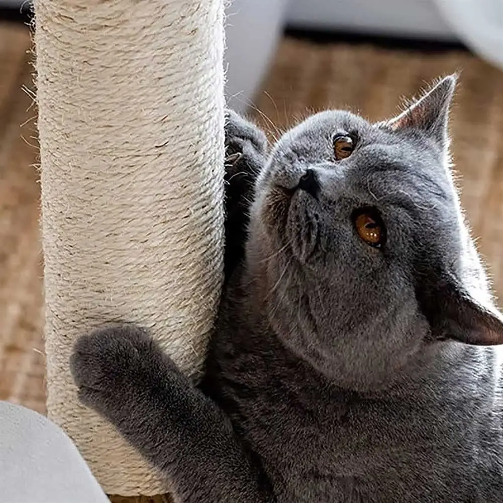 MPJ010 Luxury Multilayer Pet Play Furniture Activity Center Cat Condo Cat Scratching Post Rattan Woven Solid Wood Cat Tree