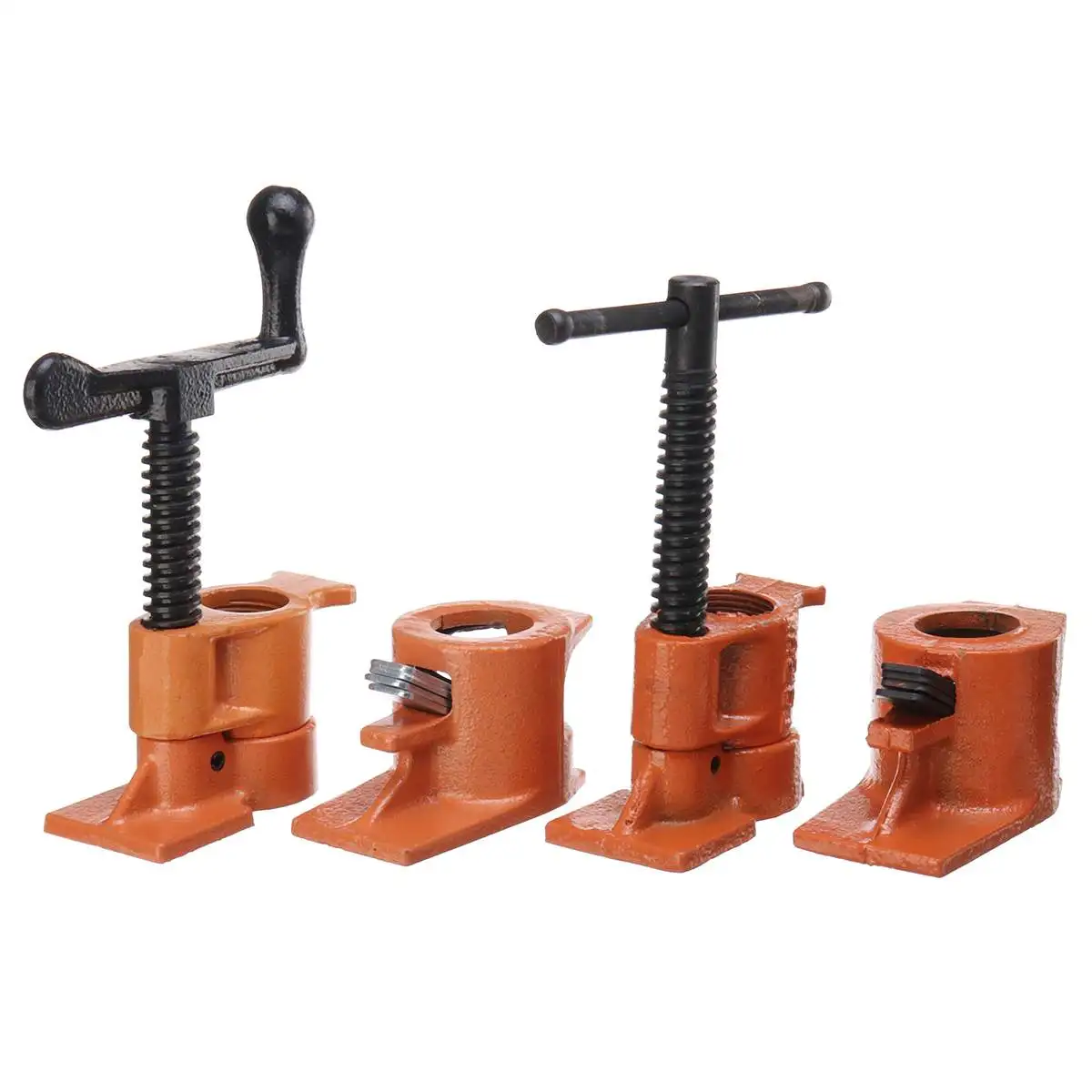 3/4 Inch Heavy Duty Pipe Clamp for Woodworking Wood Gluing Pipe Clamp Steel Cast Iron Pipe Clamp Fixture Carpenter Hand Tool
