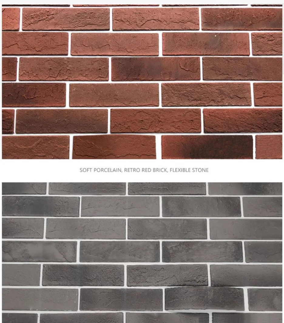 Mcm Split Wall Brick Veneer Texture Wear Resistant Fireproof Waterproof Pasting Wall Decor Material Wall Panel Soft Stone Bricks