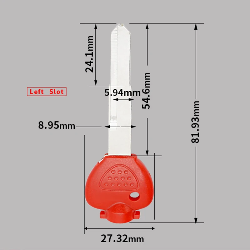 
New Red Left Single Slot Blank Blade Uncut Motorcycle Magnetic Key Magnet for Yamaha MAJESTY 250 MAJESTY 400 YP2 YP3 