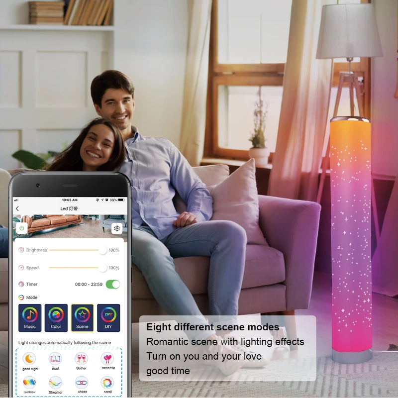 Tuya Floor Lamps For Living Room Bedroom Study Led Lights Decoration Home Room Decoration Standing Lamps Art Decor Luminaires