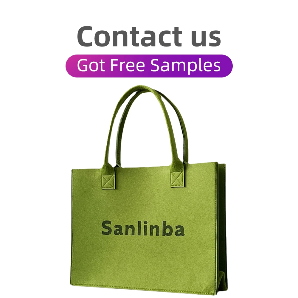 Wholesale cheap price felt storage bag custom printing felt shopping bags for grocery
