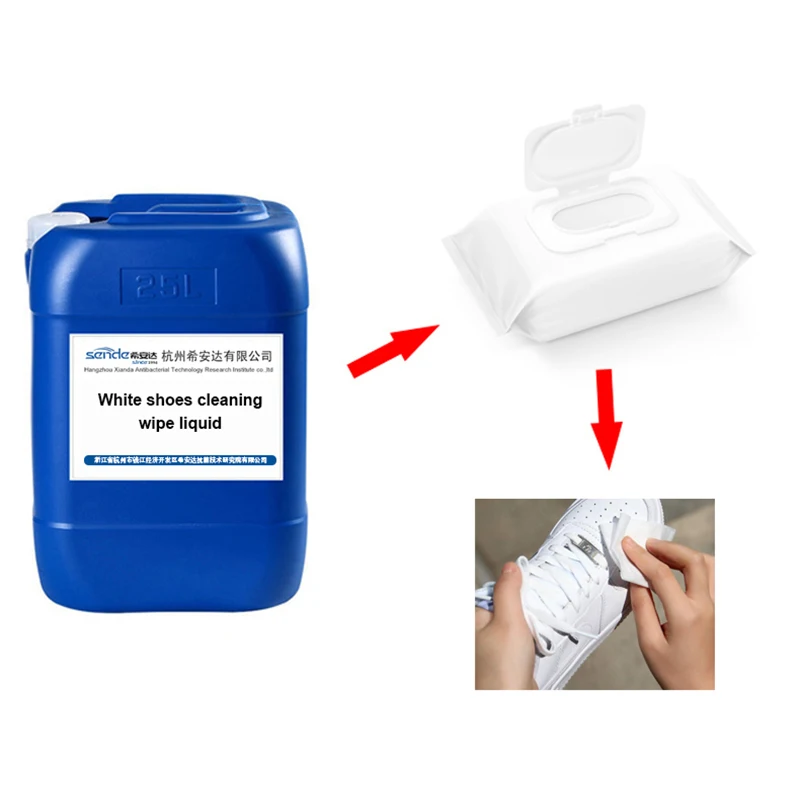 Preservative solution wet wipes mix liquid for white shoes cleaning wet wipe