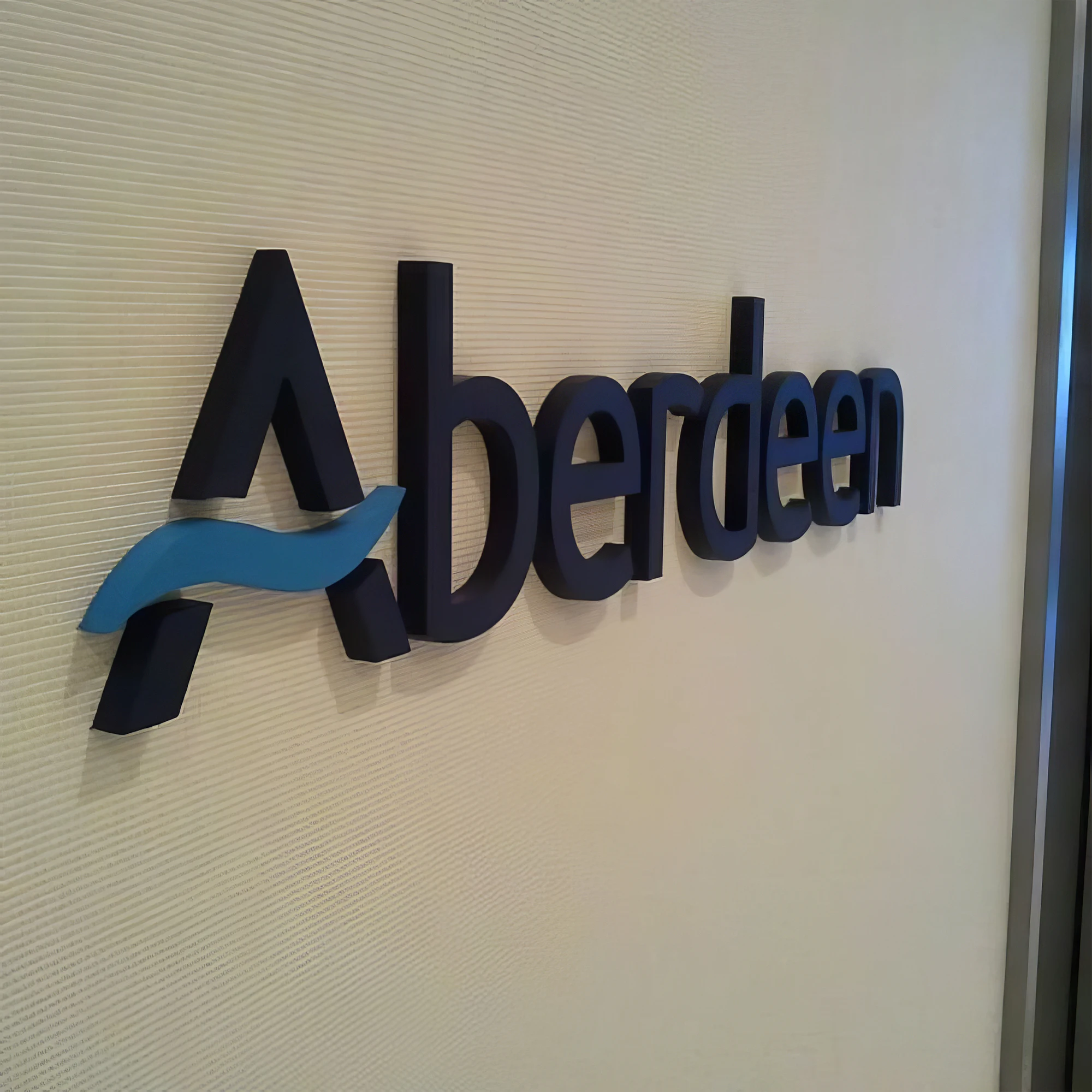 Custom Laser Cut, Sign with Raised 3D Design, Business Letter, Eye Doctor Lobby Signage, Reception Logo, Brushed Metal Logo