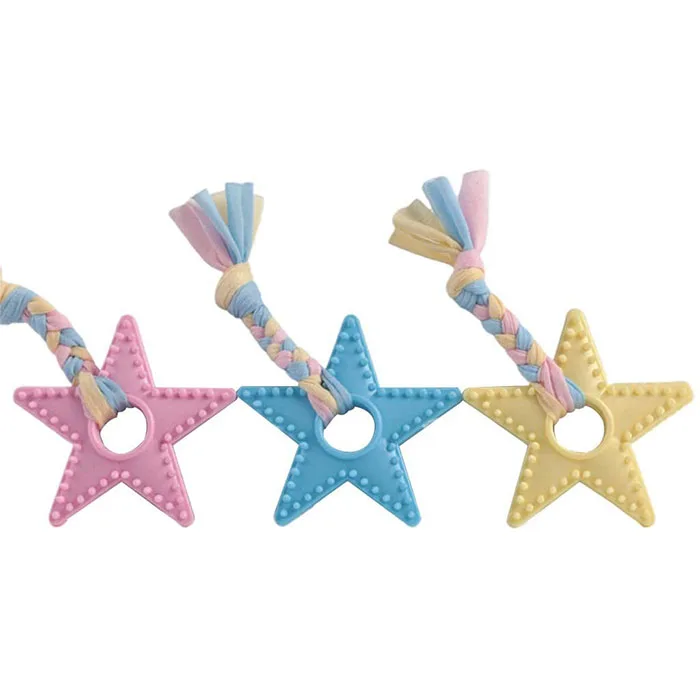Креативная жевательная игрушка для домашних животных, цветная звезда, веревка для кошек и собак, жевательный молар, Интерактивная игрушка, игрушка для вокала и обучения Z496