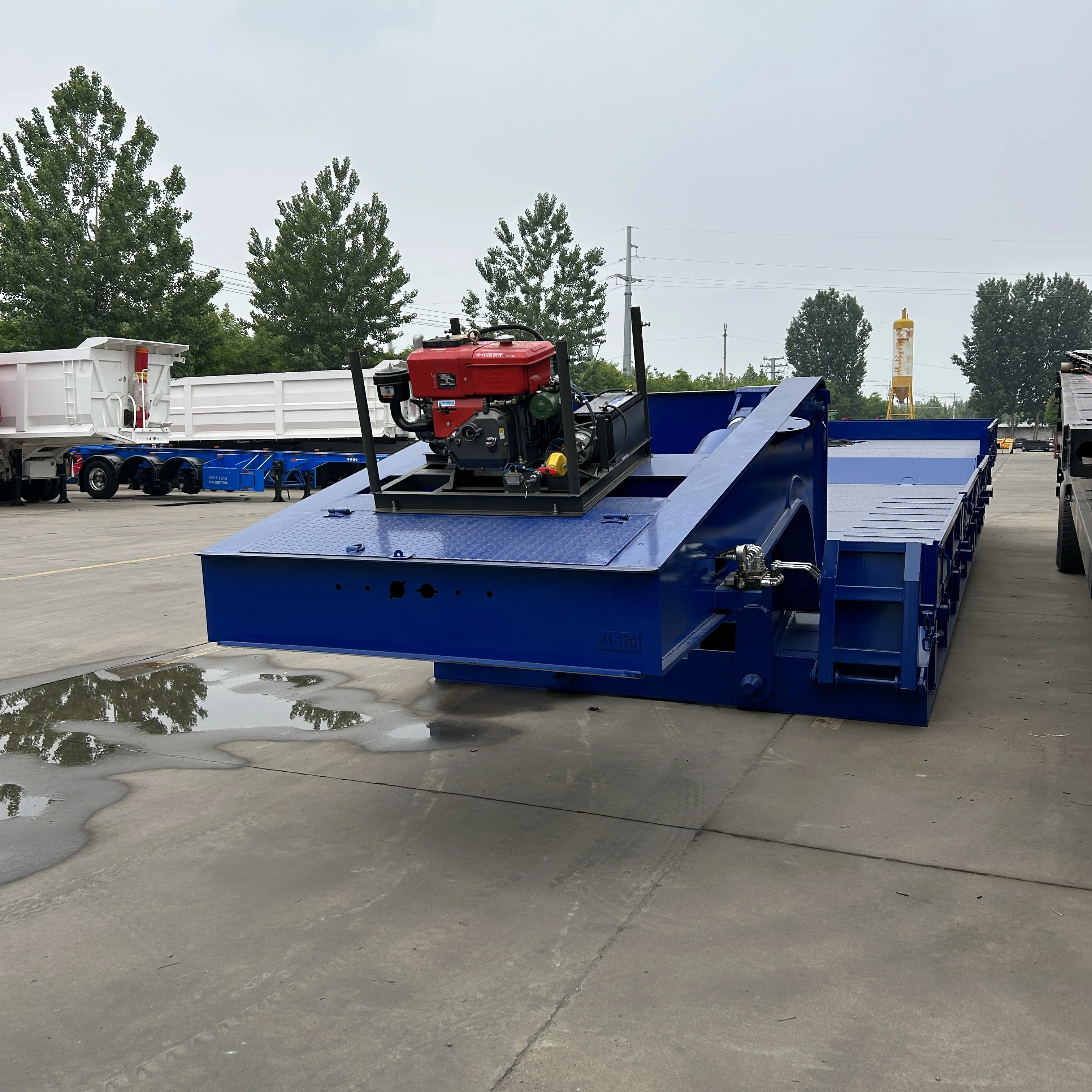 Hot Sale Semi-Window Trailers Low Flatbed Transport Container Truck Trailers Skeleton Semi-Trailer