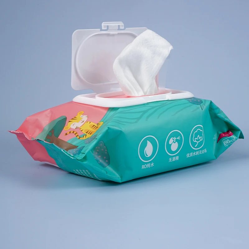 Lampure Best Selling Nonwoven Unscented Baby Wet Wipes Tissue