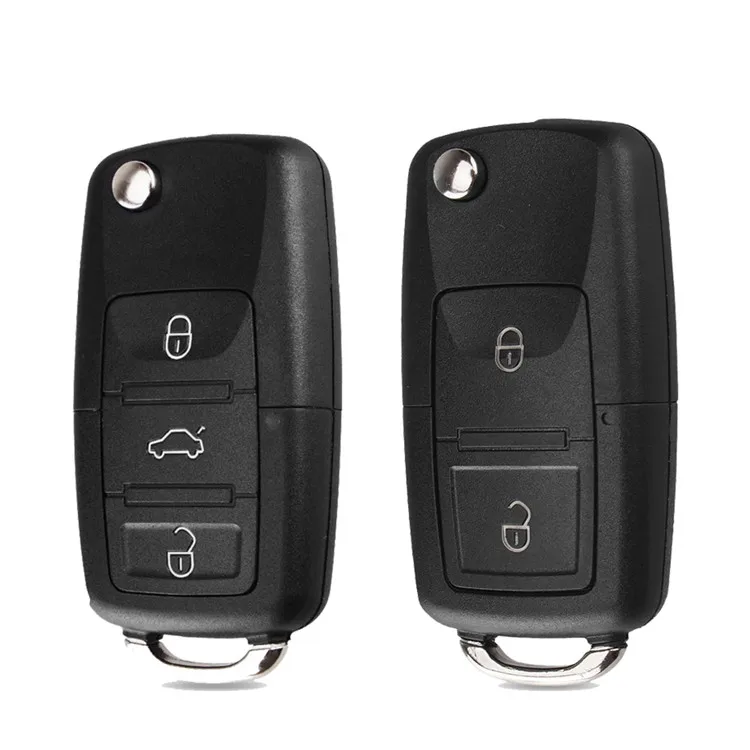 canyu  2 button Folding Car Remote Key Flip Folding Key Shell Case For Volkswagen Vw Jetta Golf Passat Beetle Skoda Seat Polo