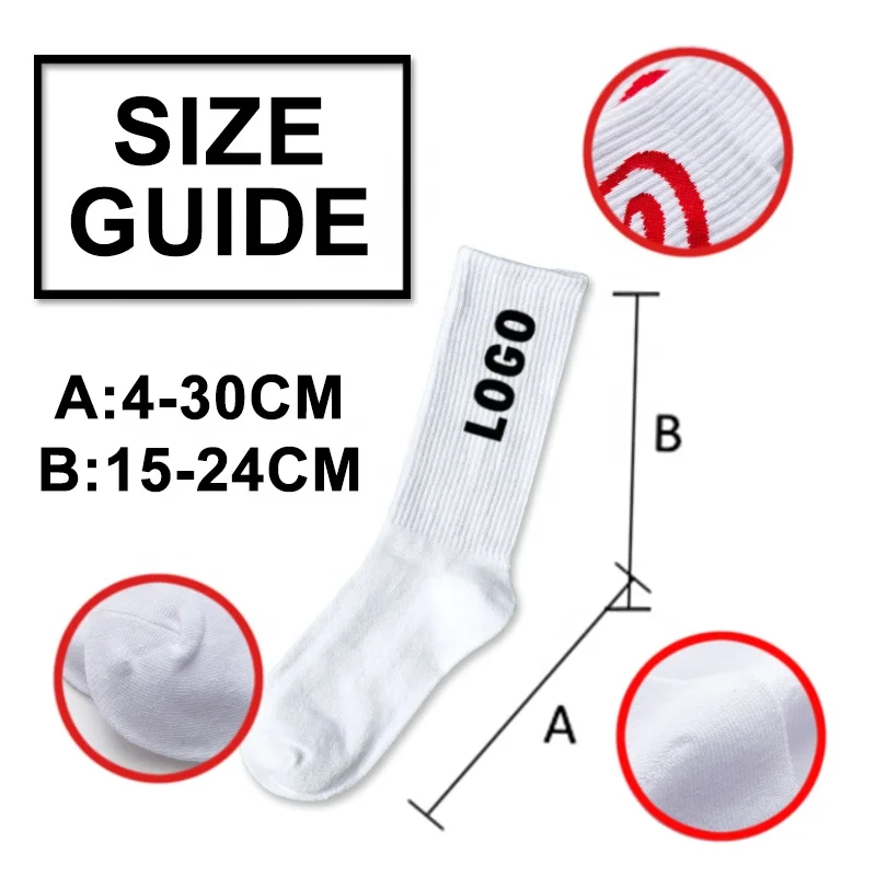 No Minimum Order Design Own Fashion Embroidery Jacquard Custom Logo Cotton Mens Calcetin Crew Socks