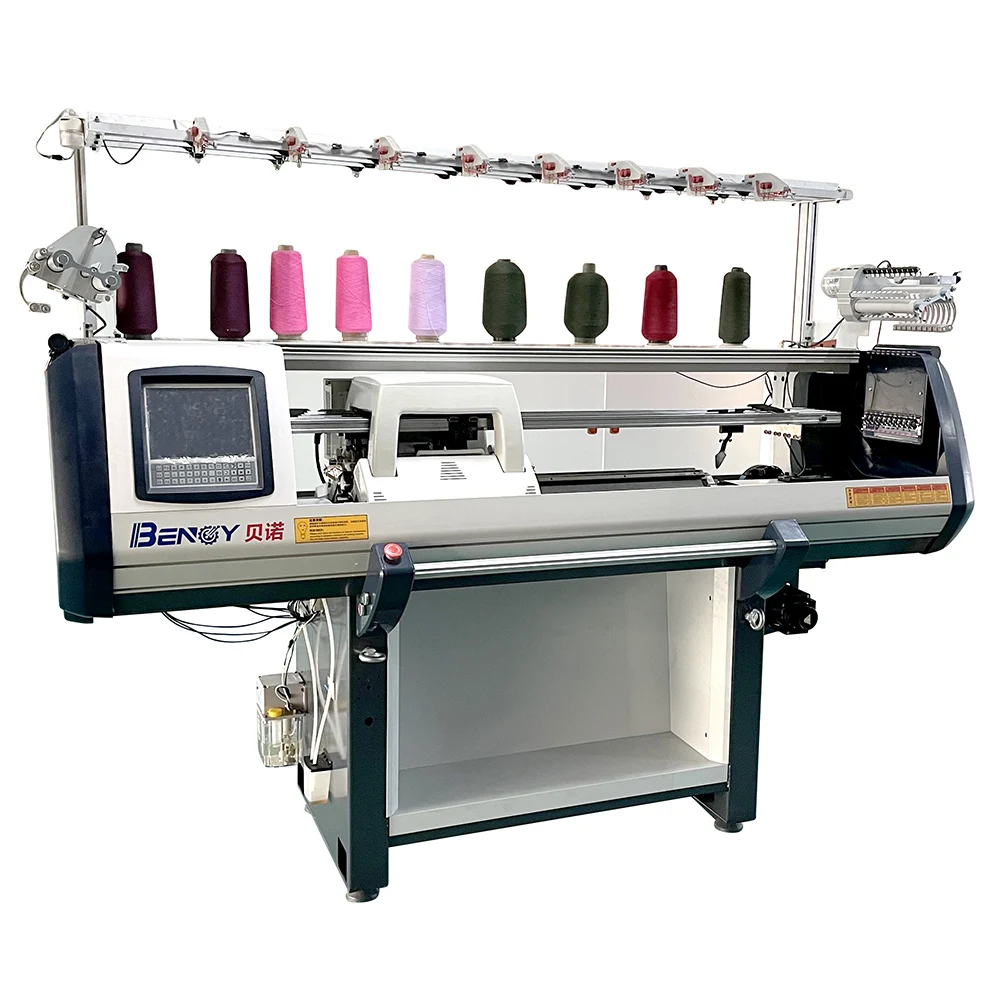 Fully Automatic 14G Three System Computerized Flat  Knitting Machine shoe Vamp