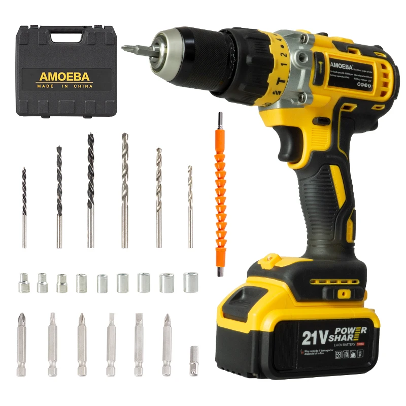 Easy To Operate 21V Operated Cordless Impact Power Lithium Drills Combo Set Hand Tools Multi-Function Machine