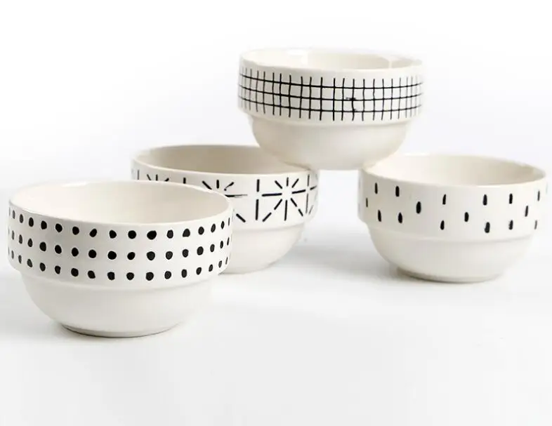 Хорошее качество новая керамическая миска из Китая 5 дюймов лапша для завтрака фарфоровая посуда миски