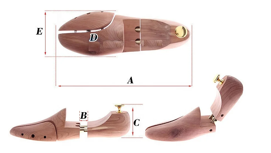 Wooden Shoe Trees / Shoetrees & Wooden Shoe Stretchers in Cedar/Beech/Birch/etc. For Men & Women double tube