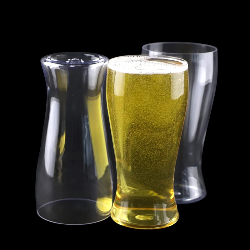 China Factory Wholesale Eco Friendly Plastic Unbreakable Drinking Big Beer Glasses