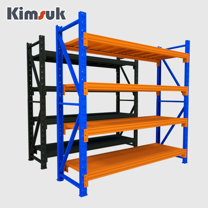 Kimsuk Factory Metal boltless stacking rack Industrial Warehouse Storage Racks Shelves for racking system