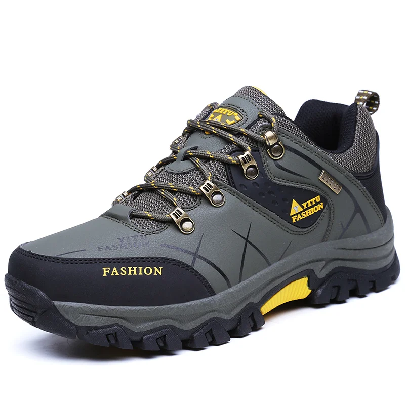 High Top Outdoor Keep Warm With Cotton Waterproof Hiking Shoes For Men