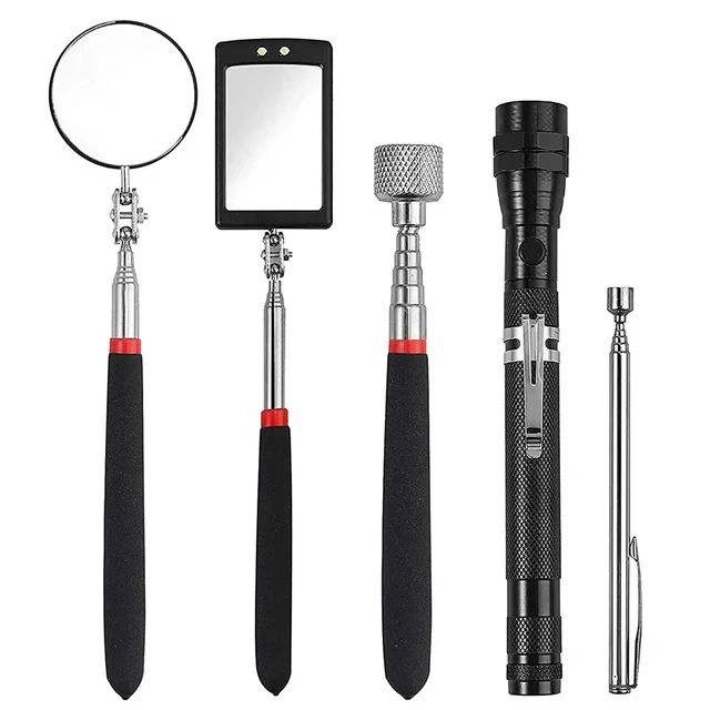 Portable Car Telescopic Detection Lens Inspection Mirror 360 Swivel Car Angle View Pen For Auto Inspection Hand Repair Tools