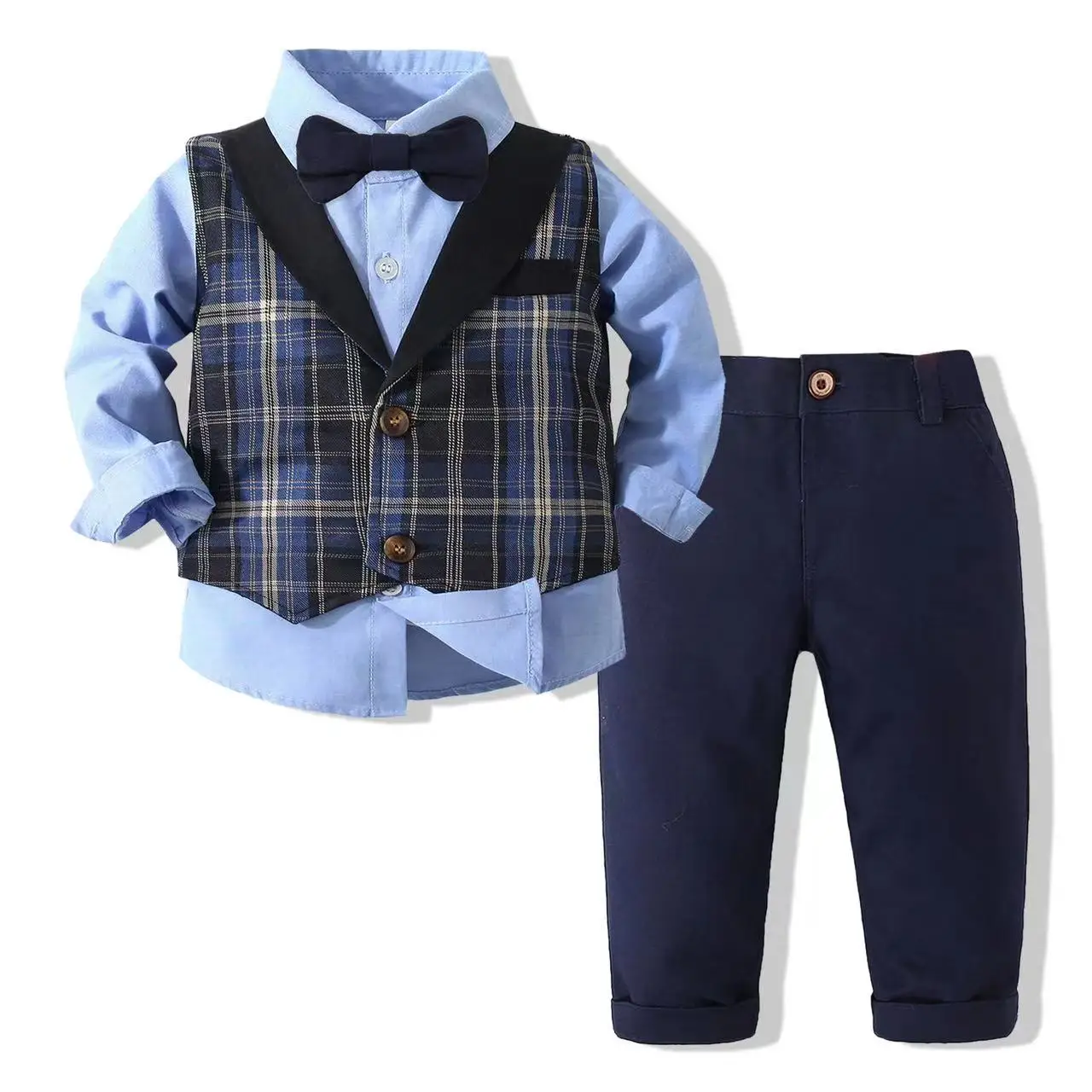 High Quality Children Clothes Boys 3 piece Suits Kids Clothing Sets Tuxedo Shirt formal Wedding Boys Blazer Sets