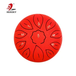 Steel Tongue Drum Percussion Instrument Handpan Drum D Key with Bag Music Book and Mallets for Musical Education Concert Yoga