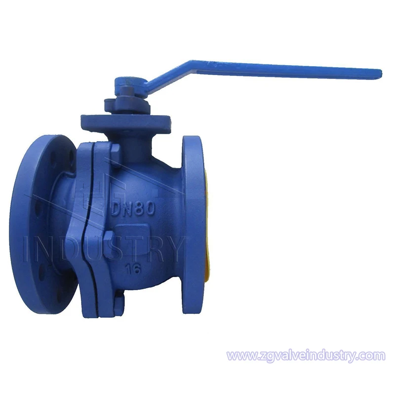 DIN Standard Cast Steel 2-PC Ball Valve for Industrial Applications