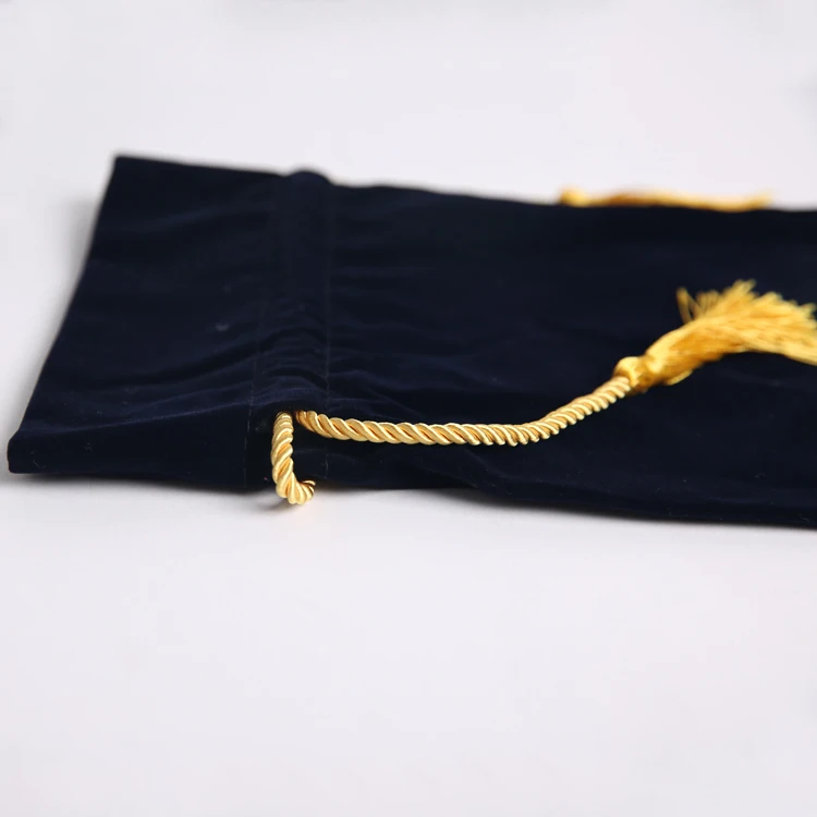 Custom black flap faux velvet suede sunglasses jewellery pouch white jewelry suede drawstring pouch