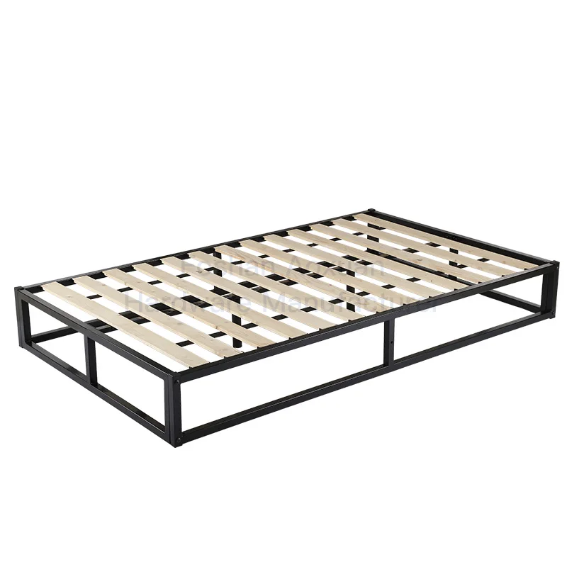 Modern Easy To Assemble Metal Queen Mattress Foundation Floor Bed Frame