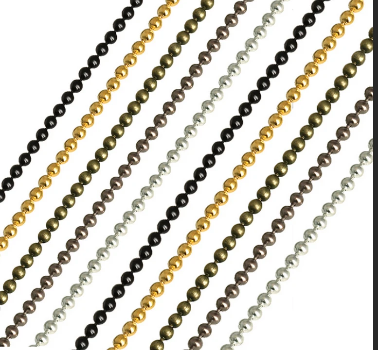 Factory Direct Sale Colorful Ball Bead Chain Fashion Ball Chain Various Sizes