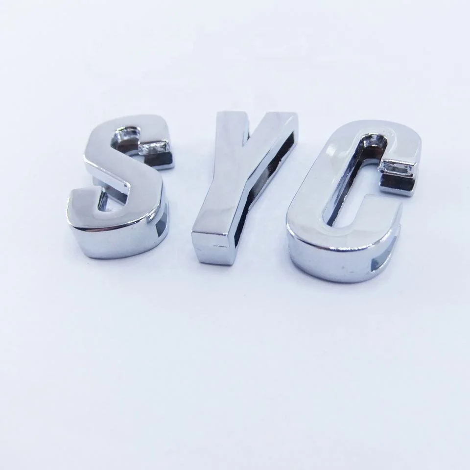 Wholesale Metal 30mm Chrome Letters Silver 30mm Slide Letters